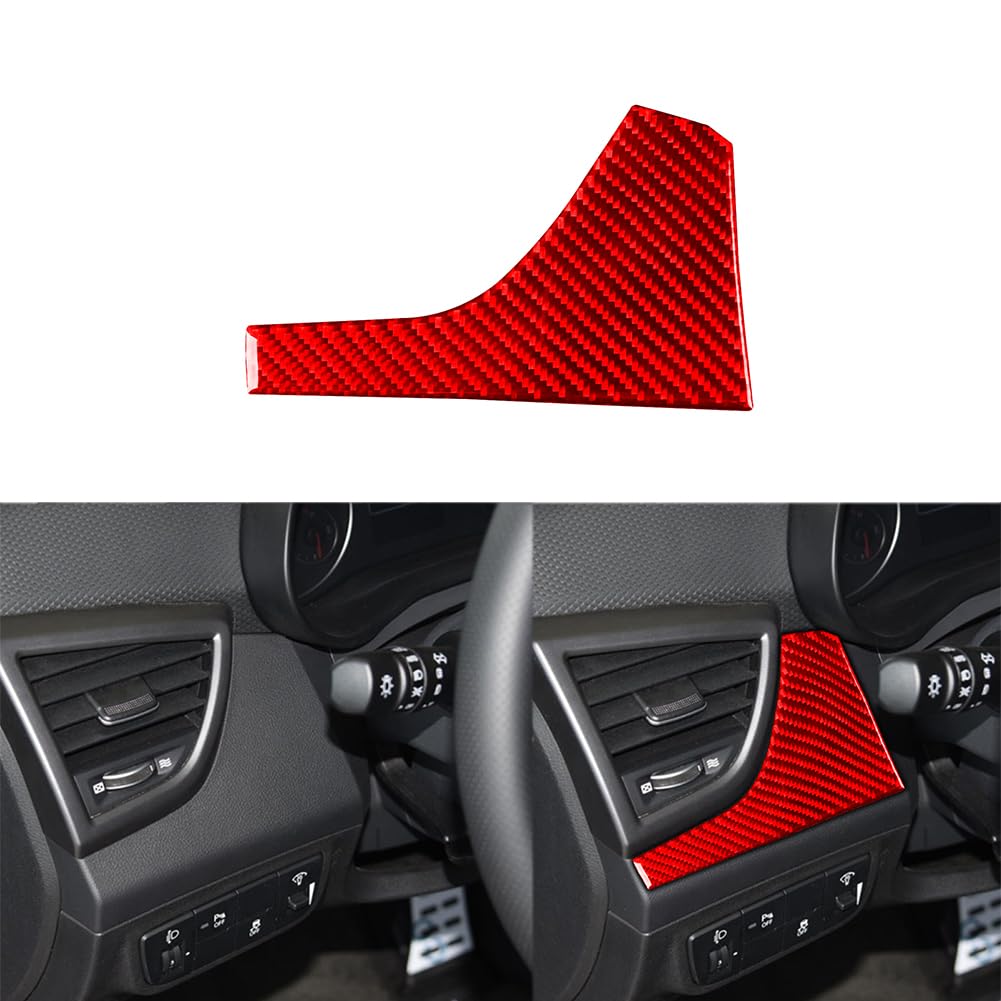 Car Dashboard Speedometer Decorative Decal Real Carbon Fiber Sticker Compatible with Hyundai Veloster 2012 2013 2014 2015 2016 2017 Red Accessories