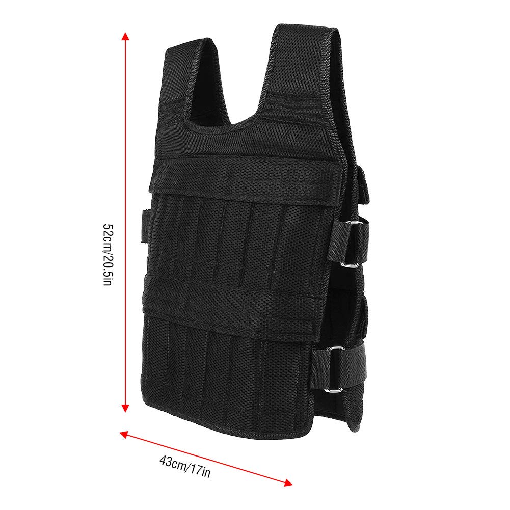Gewichtsweste, Oxford-Stoff, atmungsaktiv, 50 kg Gewichtsweste, Krafttrainingsjacke für Workout Fitness, Gewichtsweste zum Laufen