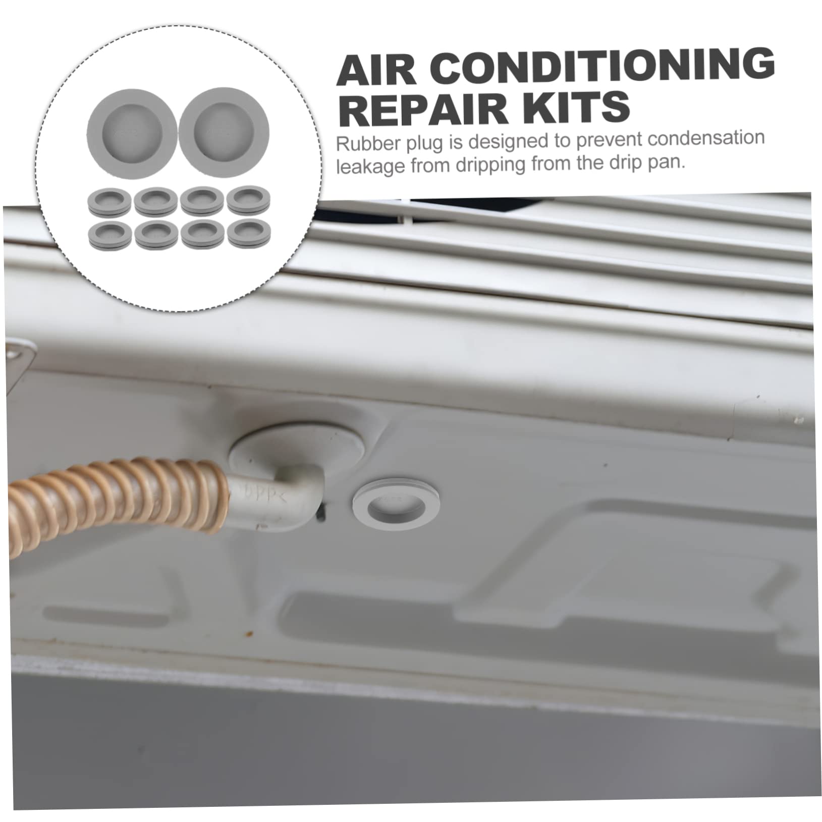 8 Tappi Di Scarico Per Condizionatore - Gomma Per Fori Rotondi Unità Esterna - Foto 9