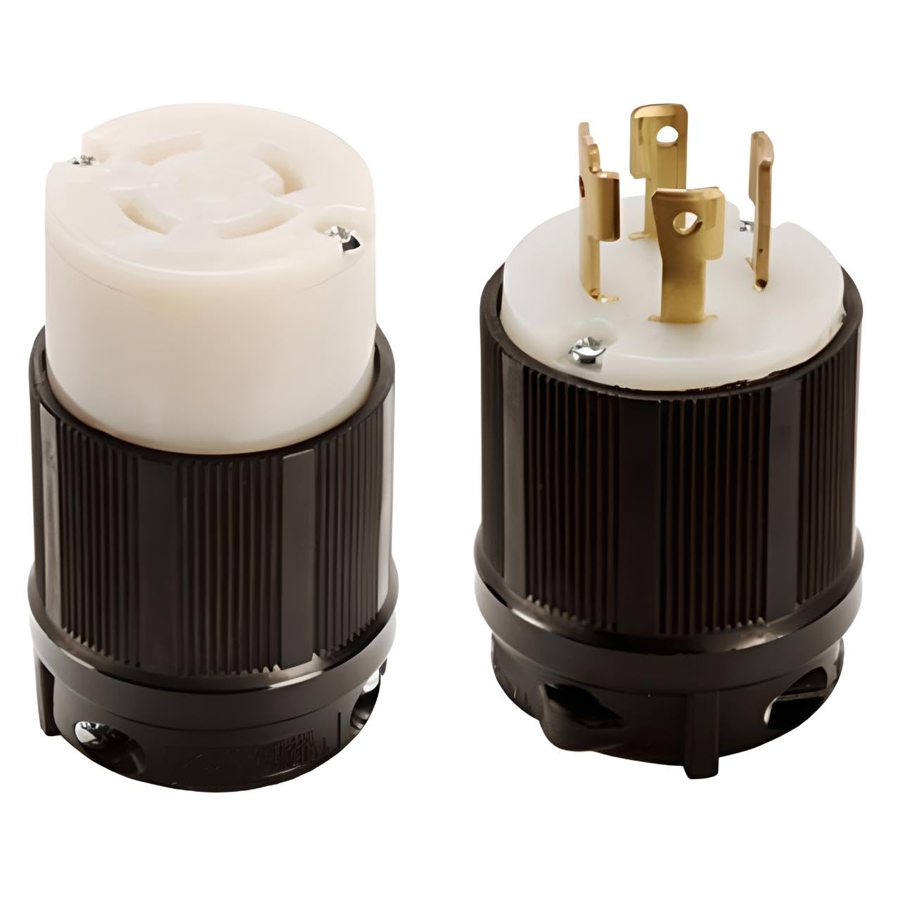 OCS Parts NEMA L16-30 Locking Plugs and Connectors | 480V - 30A - 3 Pole 4 Wire | cUL Listed Replacement Electical Plugs (Plug + Connector)