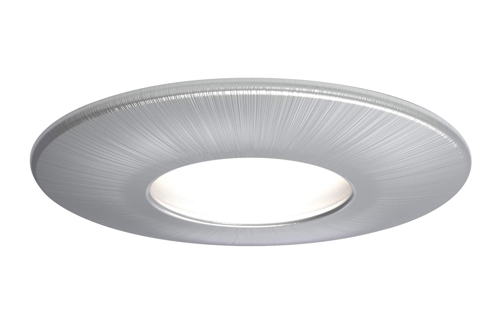 4Lite Satin Chrome Fire-Rated Indoor Downlight (Satin Chrome) Ip65 Rated Dimmable Spotlight Supplied With A 2200K - 6500K 345Lm Smart Gu10 Bulb - 4L1/2212-4Yr Guarantee