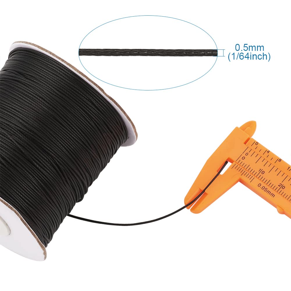Bestewelry 185 Yards 0.5mm Waxed Polyester Cord Thread Waxed Beading Strings for Jewelry Bracelet Making… - Image 2