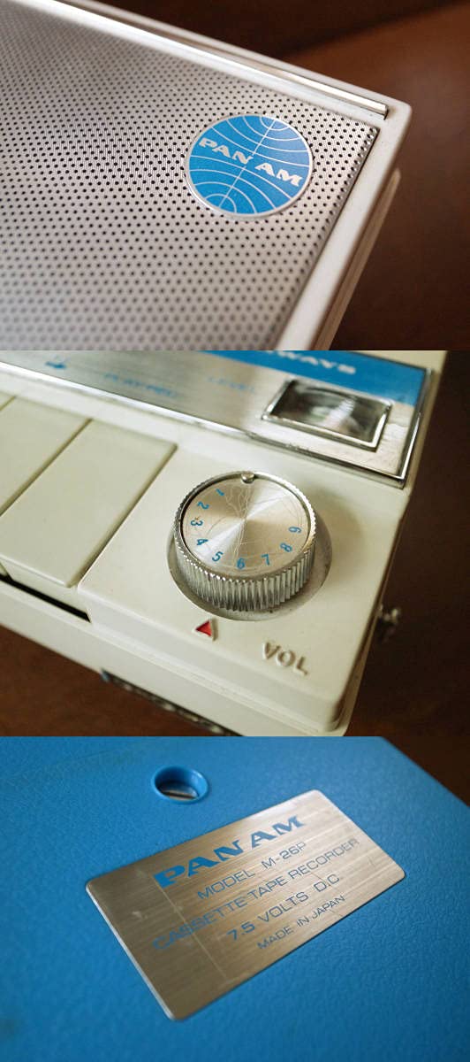 Pan Am パンナム カセットテープレコーダー Amazon.co.jp: PAN AM パンナム パンアメリカン航空 1960年代