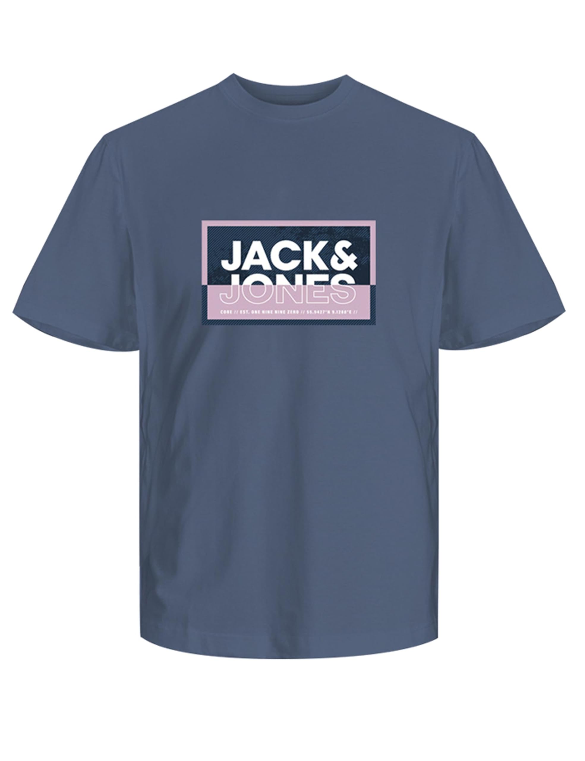 Jack & Jones Jcologan Summer Print tee Crew Neck Fst Camiseta para Hombre