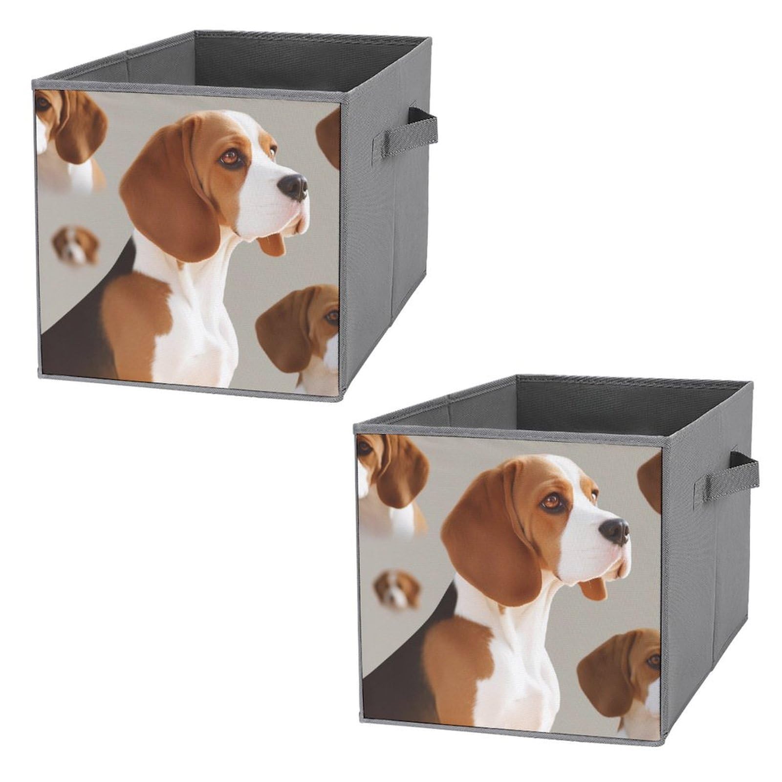 Boîtes de rangement Beagle pliables de 27,9 cm pour organiser la chambre des enfants