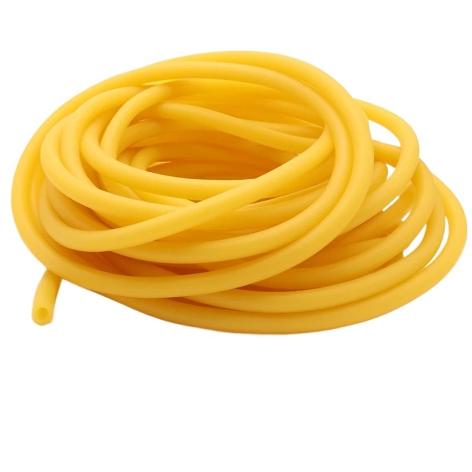 1/3/5M Nature Latex Rubber Hoses ID1.6~18mm High Resilient Surgical Medical Tube Slingshot Catapult Yellow Elastica Bungee(5 Meters,ID 4mm OD 11mm)