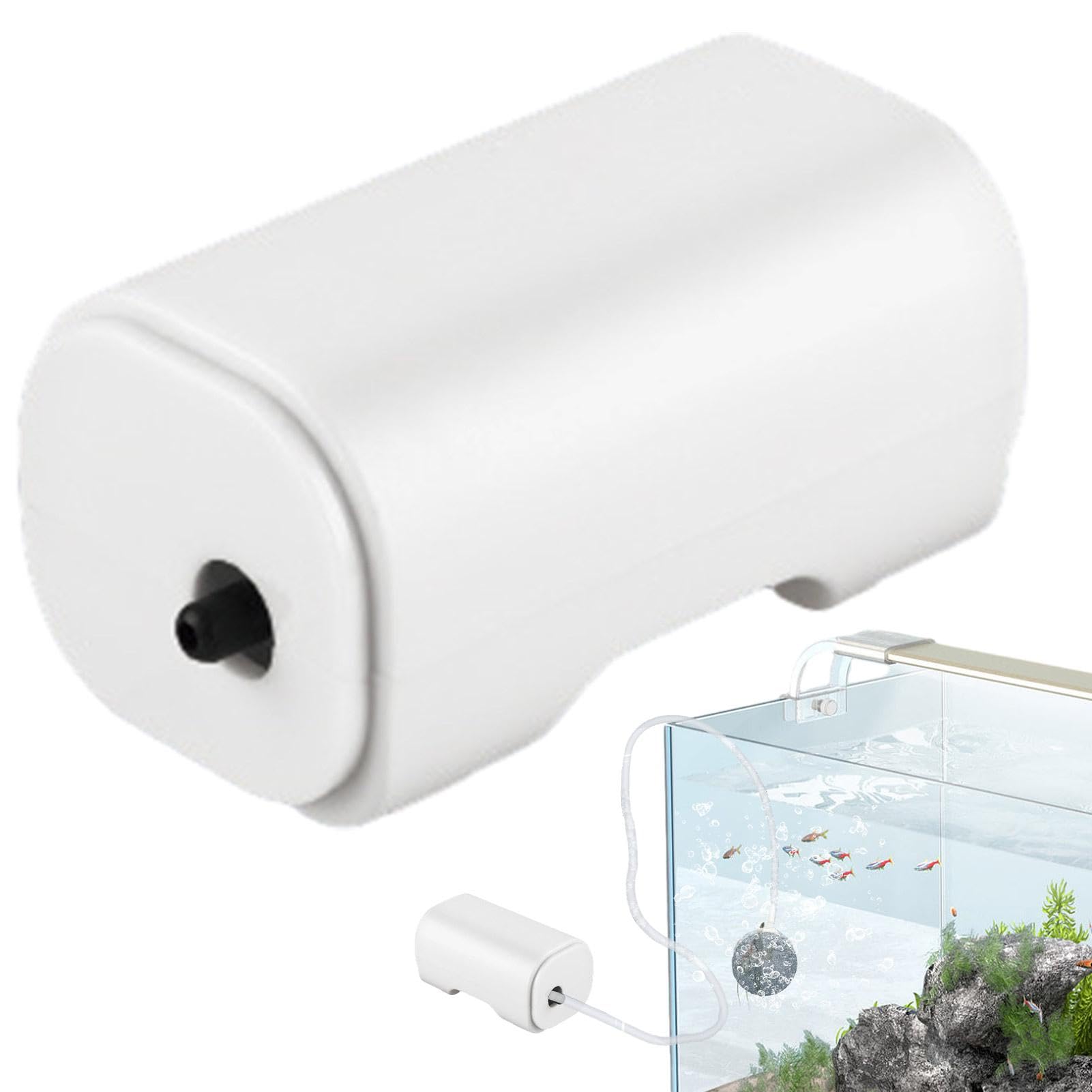 Bomba de aire para acuario,Bomba de aire para acuario | Bomba de oxígeno silenciosa para acuarios - Aireador de pecera, volumen de aire ajustable, accesorios de burbujeador de acuario para varias pece
