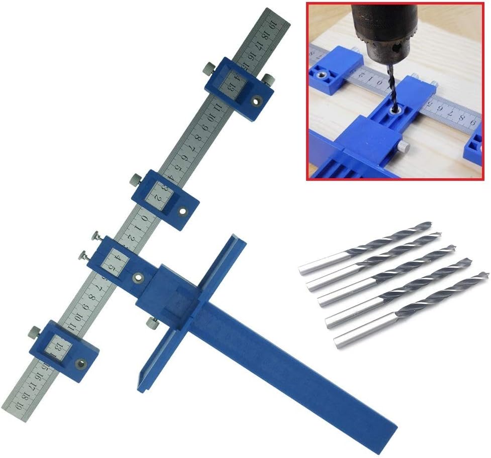YOFE Drill Guide Sleeve Cabinet Hardware Jig Drawer Pull Jig Wood Drilling Dowelling Hole Saw Master System HT1436