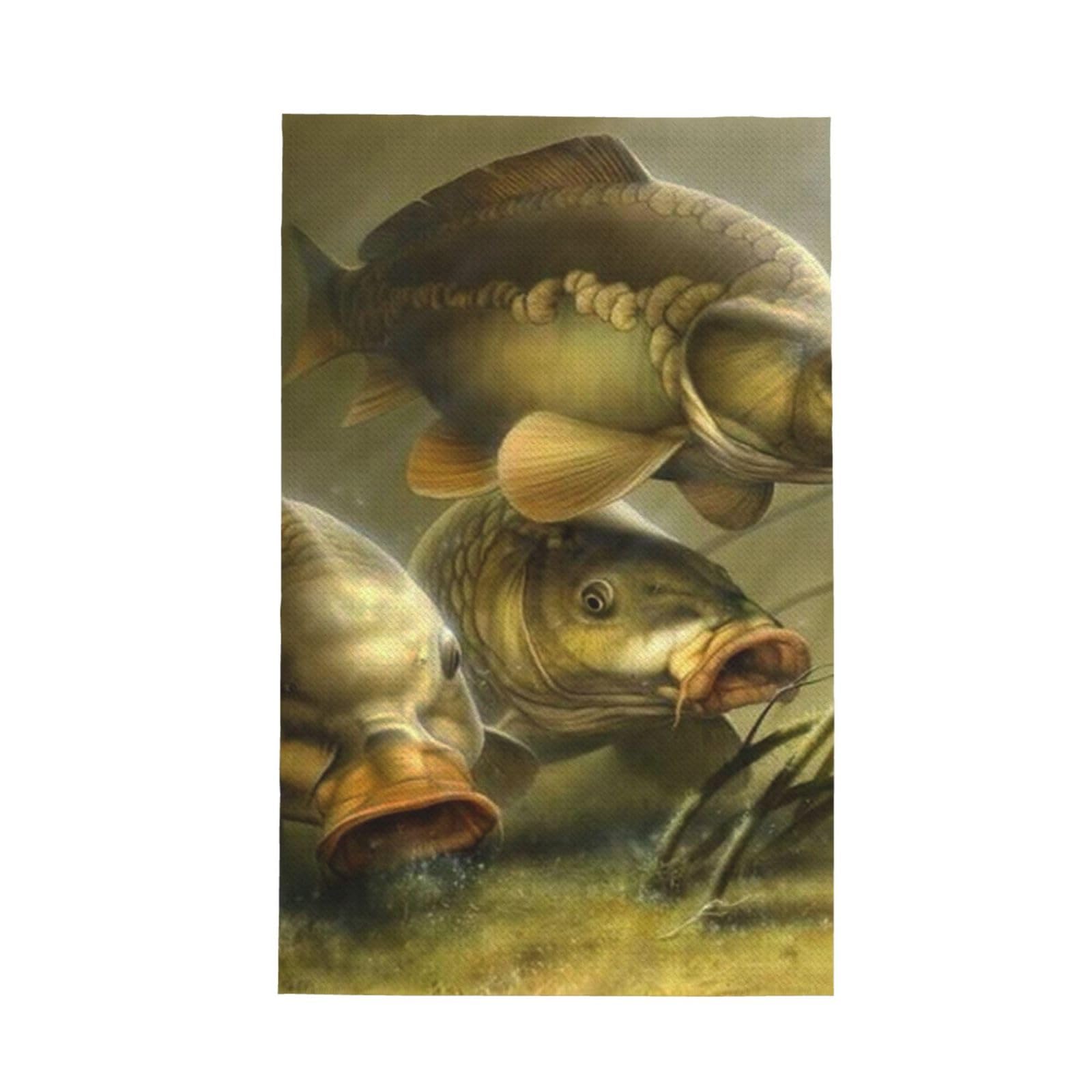Gratka As Picture Carp Fishing Art,Waffle Tea Towels Kitchen Absorbent Dish Cloth Drying Dish Towels 41 X 66 Cm