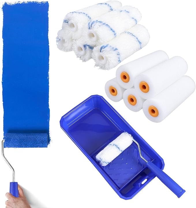 Paint Roller, 4 Inch High Density Foam Paint Roller with