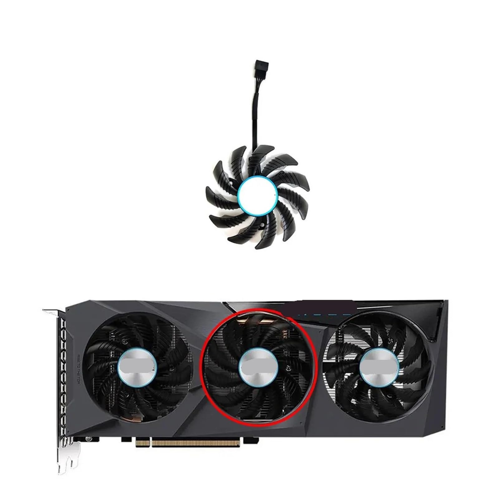 Ventilateur de refroidissement PLD08010S12H 75 mm pour un GPU silencieux et frais