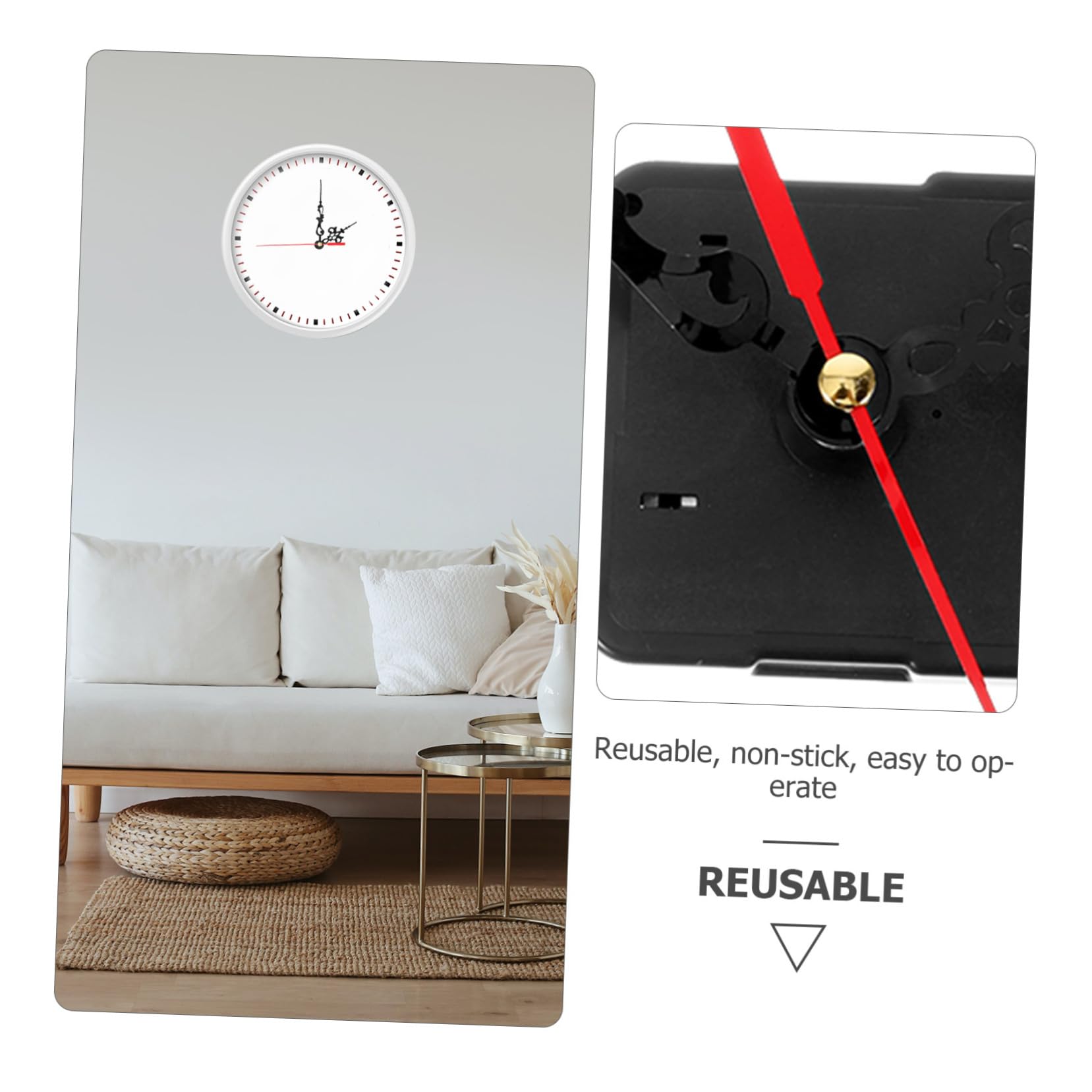 Artibetter 2 Ensembles Moule à Silicone pour Bricolage DIY Complet avec Chiffres Romains Mécanisme pour Artisanales Décorations Murales