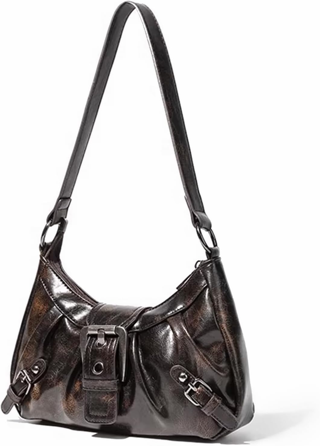 Y2K Purse for Women, Small Underarm Shoulder Bag, Trendy Hobo Top Handle Purse