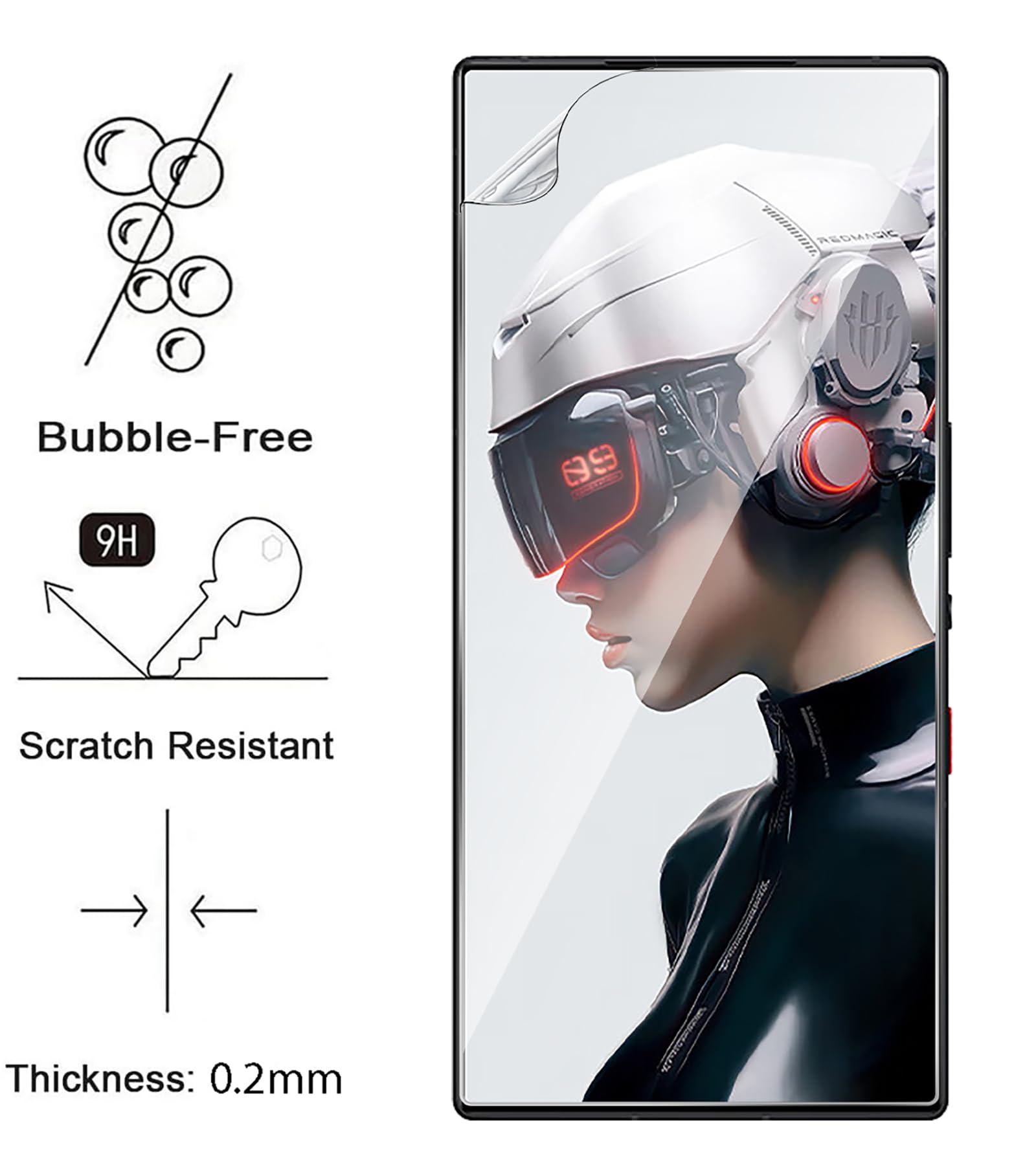 X Dision Schermbeschermer Compatibel Met Nubia RedMagic 10S Pro 3 Pack 9h Hardheid Hoge Gevoeligheid Breukvast 2 5d High Definition Gehard Glasfolie Voor Pro 3259645845