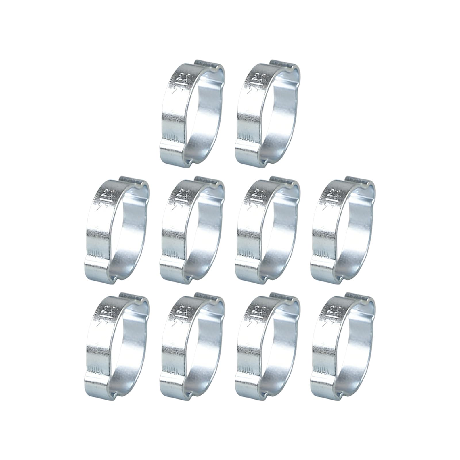 10Pcs 304 Steel Double Eared Hose Clamps Double Ear Clamps Suitable for Water Oil & Pipe Connection Rustproof Steel Clamp