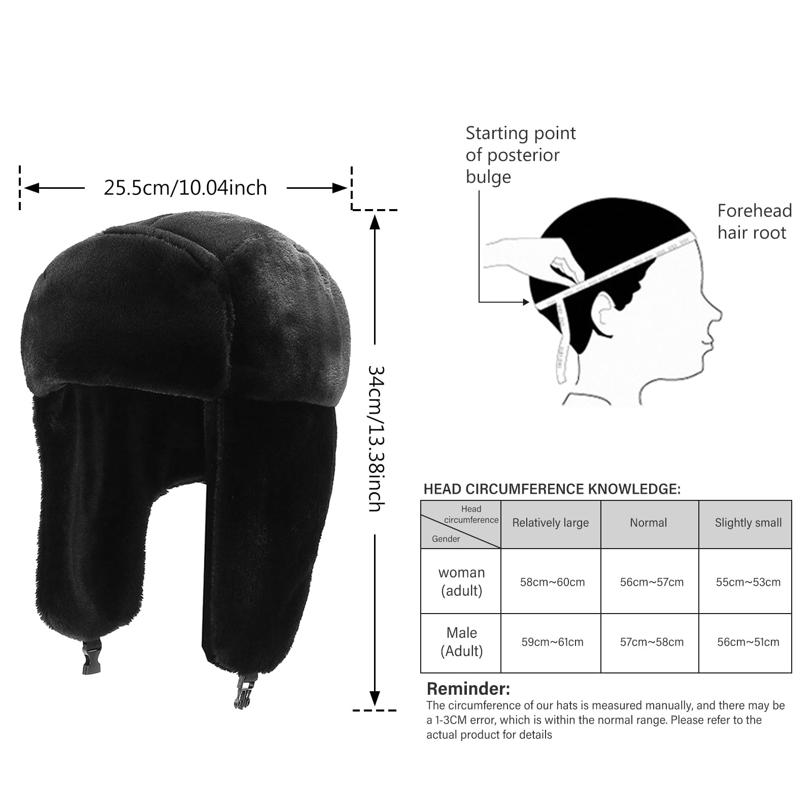 2 Piezas Gorro de Aviador Cálido de Invierno, Gorro Ruso Sombrero, Orejeras Cálido de Piel Sintética, Resistente Al Viento y a la Nieve para Hombres y Mujeres