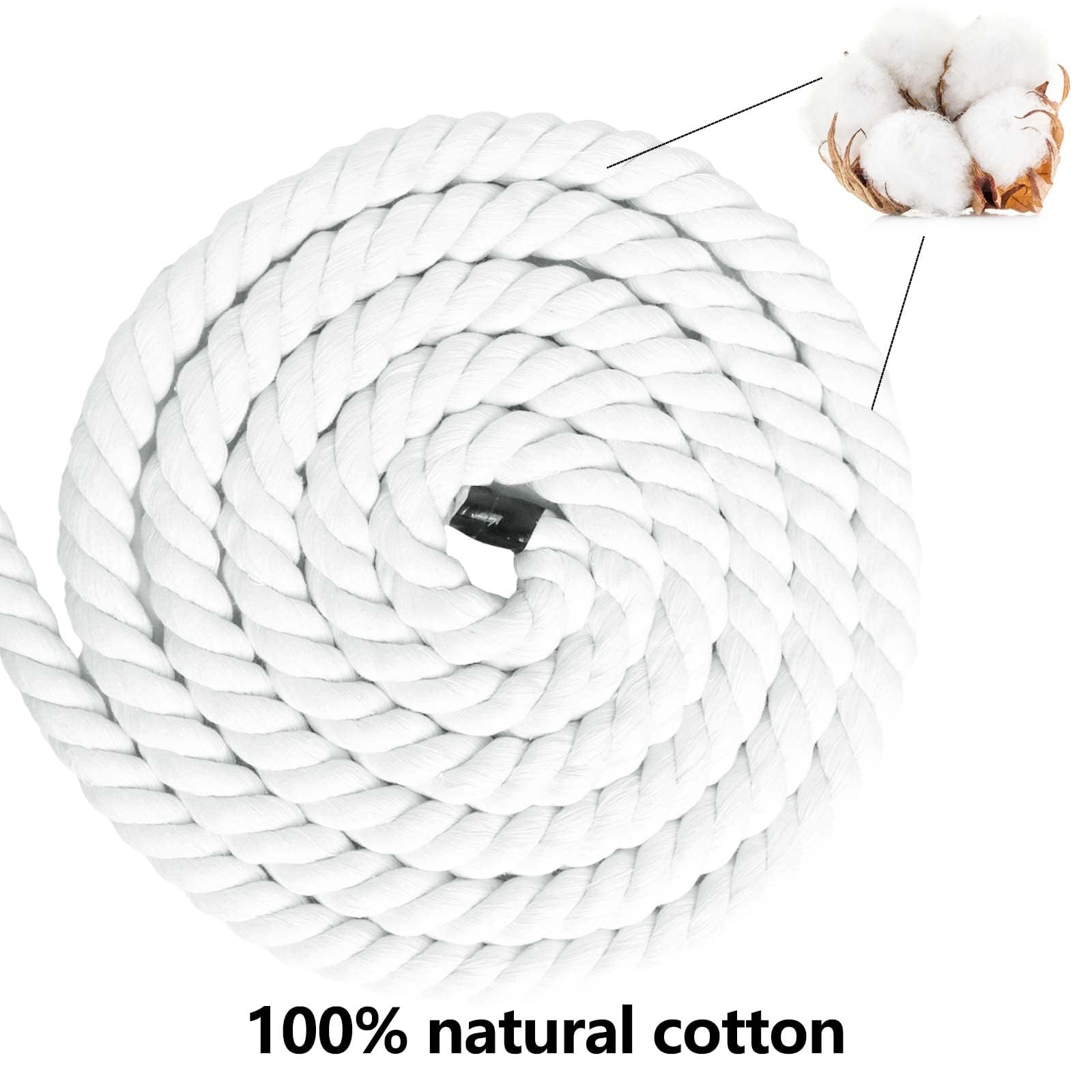 Corde Torsadée 100 % Coton Naturel – 4 Mm