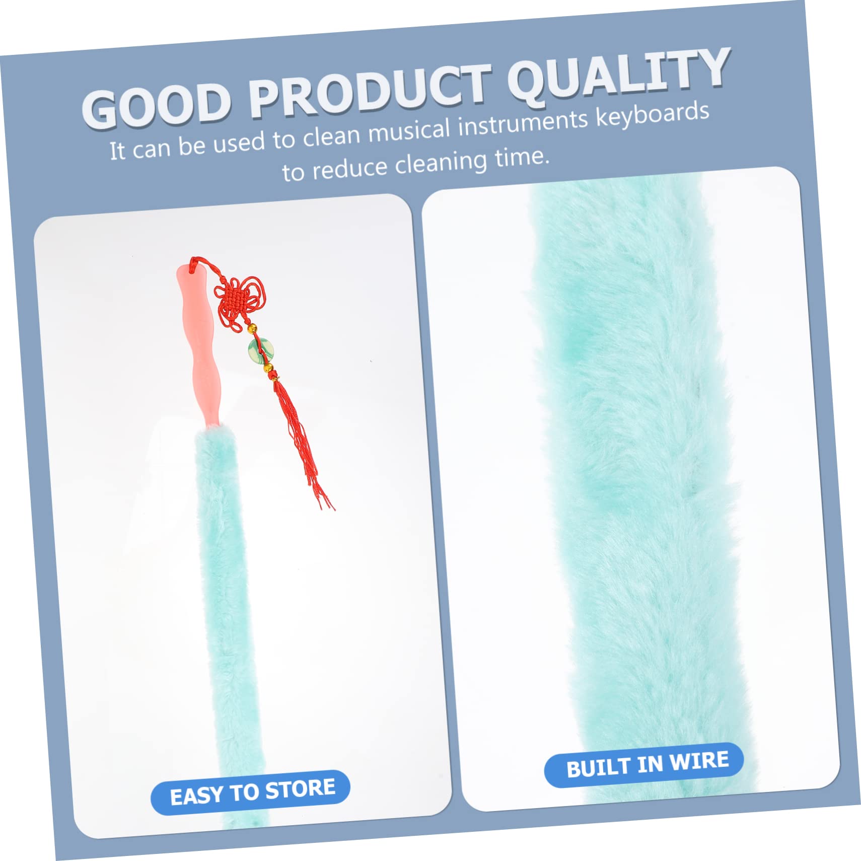 OATIPHO 1Pc Guzheng Cleaning Brush Long Instrument Dust Removal Tool with Soft Bristles for Safe Cleaning Ergonomic Handle Random Color for Guzheng and Guqin Maintenance