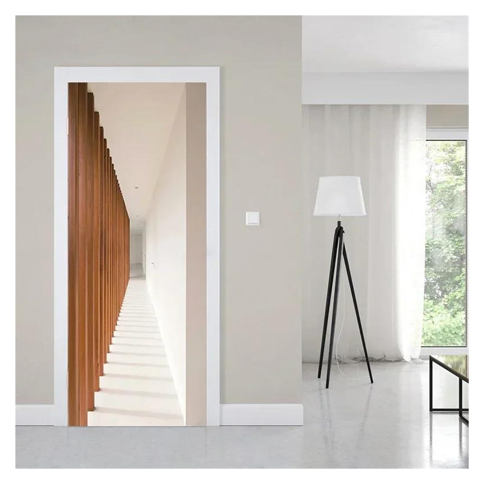 Sticker Muraux 3D pour Porte 95x215cm | Papier Peint Artistique Chambre Étanche S