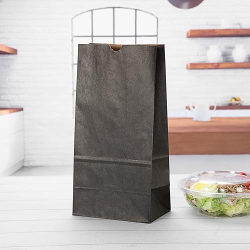 Vista 70 de Restaurantware Bag Tek - Bolsas de almuerzo desechables de 2 libras, 100 bolsas resistentes para llevar, parte inferior plana, ideal para Blanco