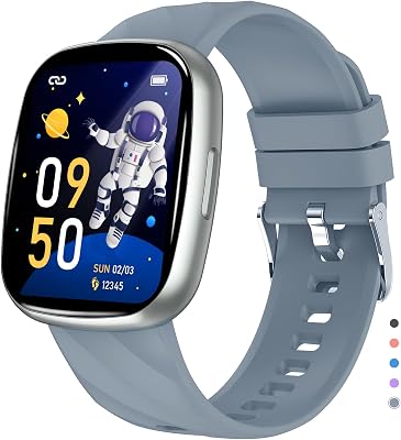 PTHTECHUS Fitness Tracker Reloj para Niños, Reloj Inteligente Impermeable IP67, 100 Modos Deportivos, Juegos, Podómetro, Monitor de Sueño, Regalo para Niñas Niños Adolescentes 6-12