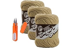 Sugar 'N Cream Yarn, 2.5 Oz Skeins, 100% Soft Smooth Acrylic Yarn,...