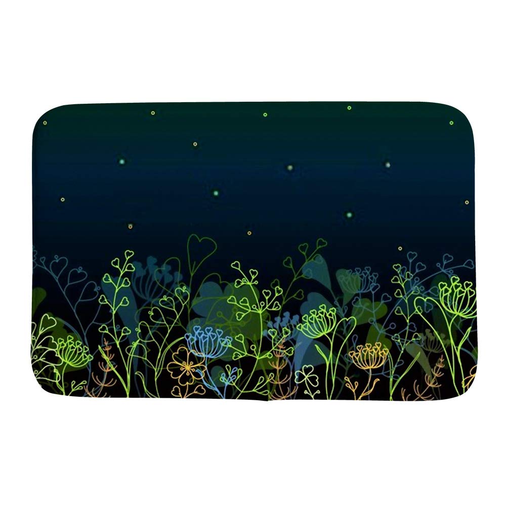 Tapis de bain décoratif 31 x 20 inch motif 2 ciel foncé en polaire corail