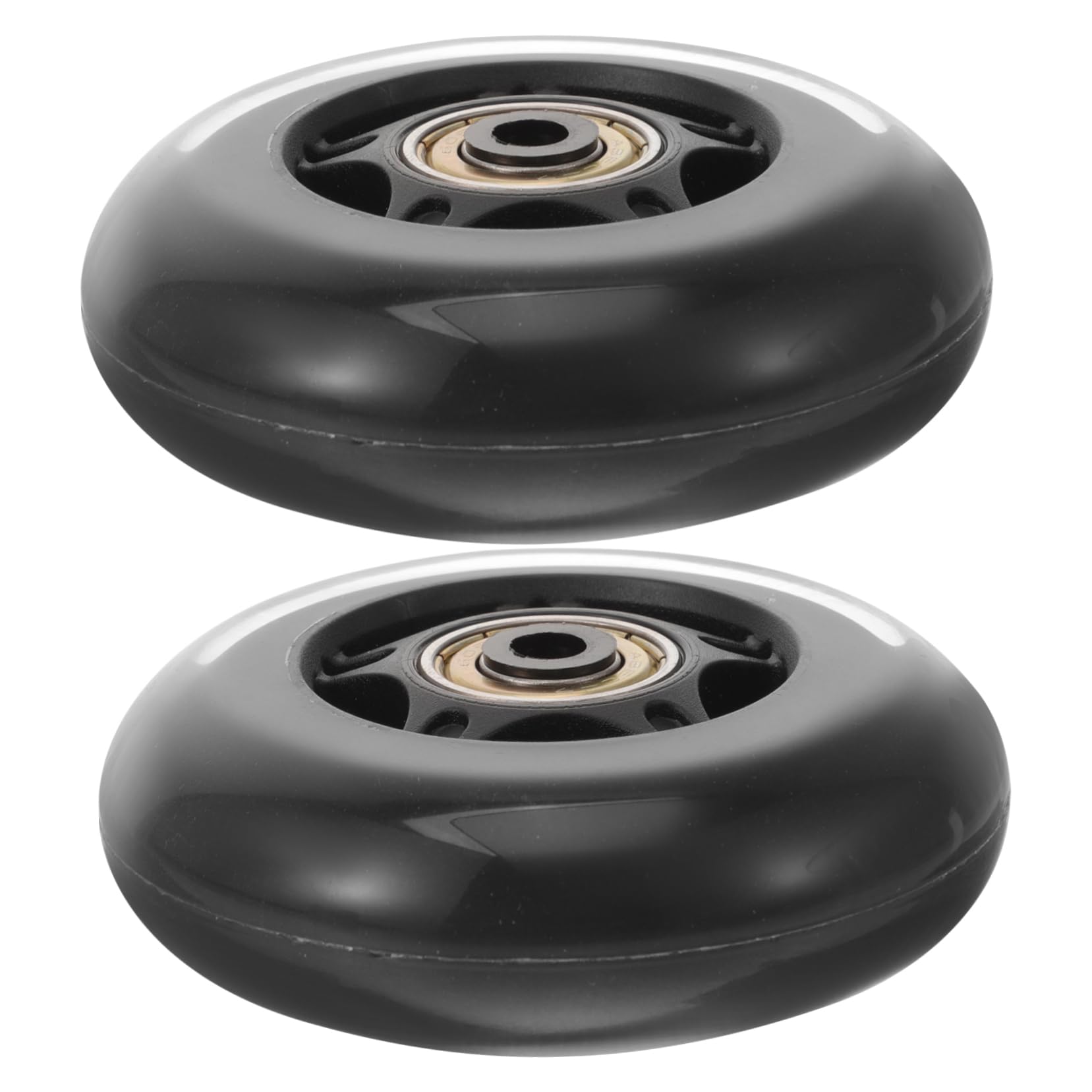 HONMEET Replacement Skate Wheels 2 Pcs 3 Inch Pu Outdoor Roller Skates Wheels High Elasticity