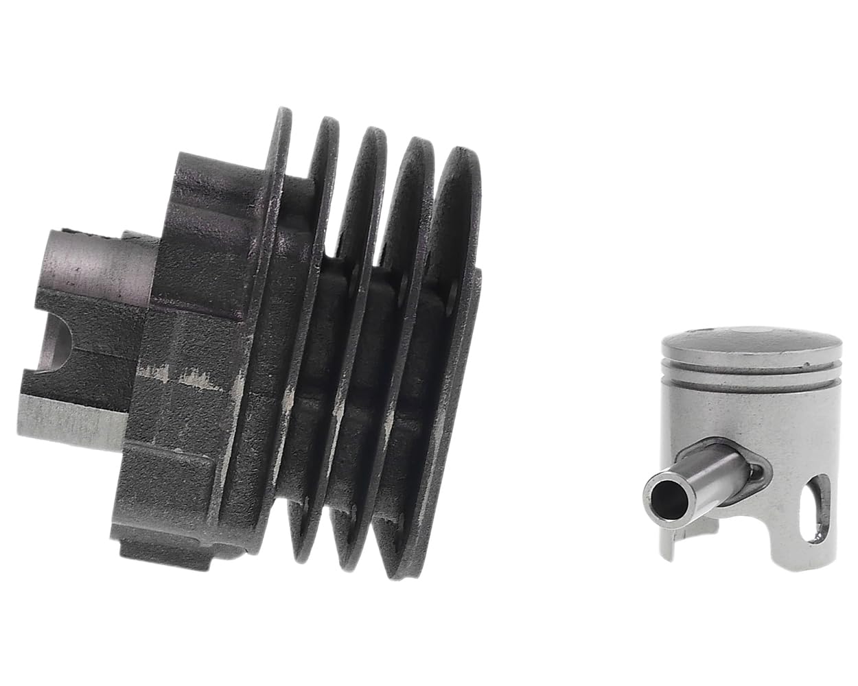 Cylindre 2EXTREME 50 centimètres cubes 2 temps compatible avec PULSE Force | Alésage 40 millimètres, sortie oblique, fonte grise, ensemble CPI; compatible avec RIDE Jump, Omen Toxic, Paradise, Vendetta