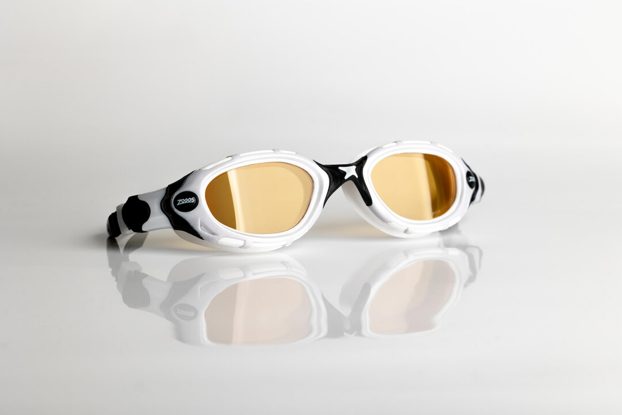 Zoggs Original Predator Flex Adult Swimming Goggles, Polarised Ultra Lens/White/Black - Image 2