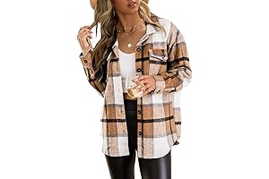 Women's Plaid Flannel Shacket Jacket: Perfect Fall Outfits