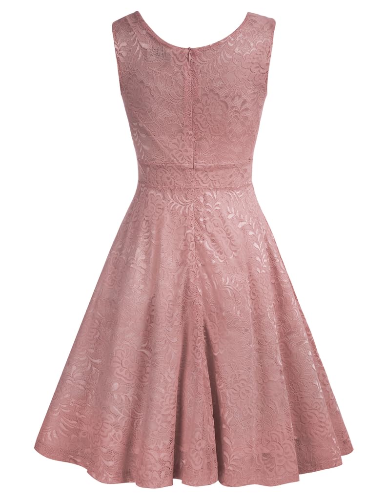 GRACE KARIN Abito da Donna in Pizzo Rockabilly Lunghezza al Ginocchio Stile retrò Vintage
