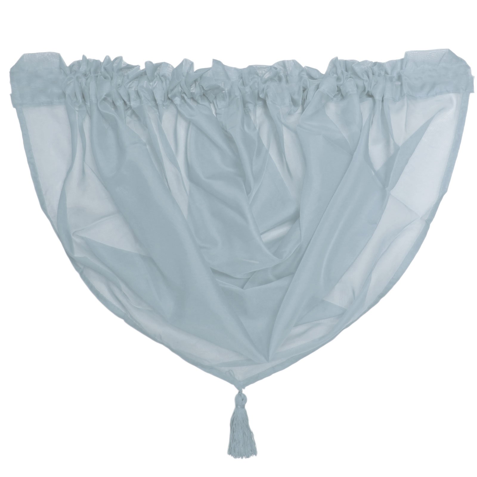 Just Contempo Swag Duck Egg Tasselled Slot Top Voile Swag, Duck Egg Blue, 22X18 Inches, Polyester, 56X45cm