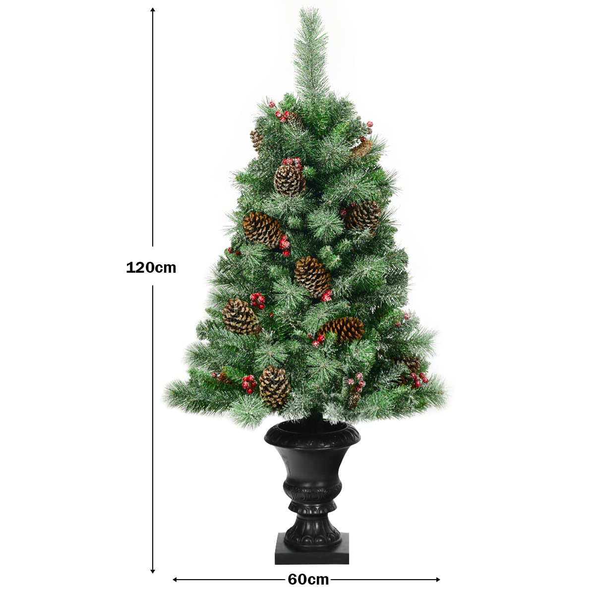 Árbol de Navidad Artificial pequeño 120 cm (4 pies) con piñas y