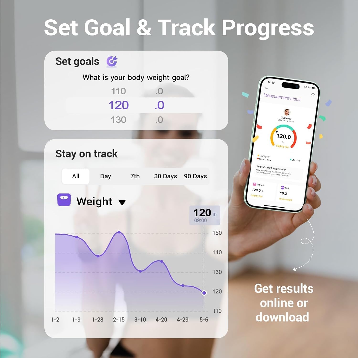 Báscula inteligente para peso corporal, máquina de pesaje digital de baño para músculo graso IMC, monitores electrónicos precisos de composición corporal para la salud de las personas con aplicación
