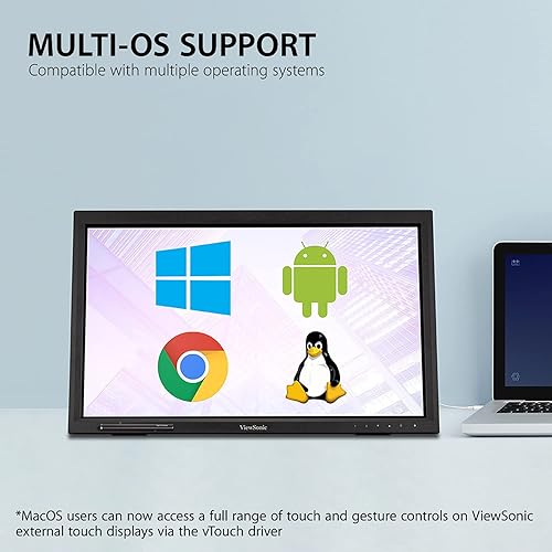 Miniatura 3 de ViewSonic TD2223 22 pulgadas 1080p 10-Point Multi IR pantalla táctil Monitor con cuidado ocular HDMI, VGA, DVI y USB Hub