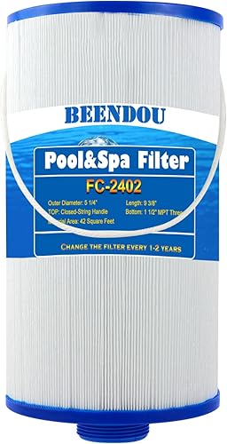 303279 Filtro de spa para bañera de hidromasaje, repuesto para FC-2402, PFF42TC-P4, 78460, SD-01322, Lifesmart, AquaTerra, Freeflow Spas, rosca MPT