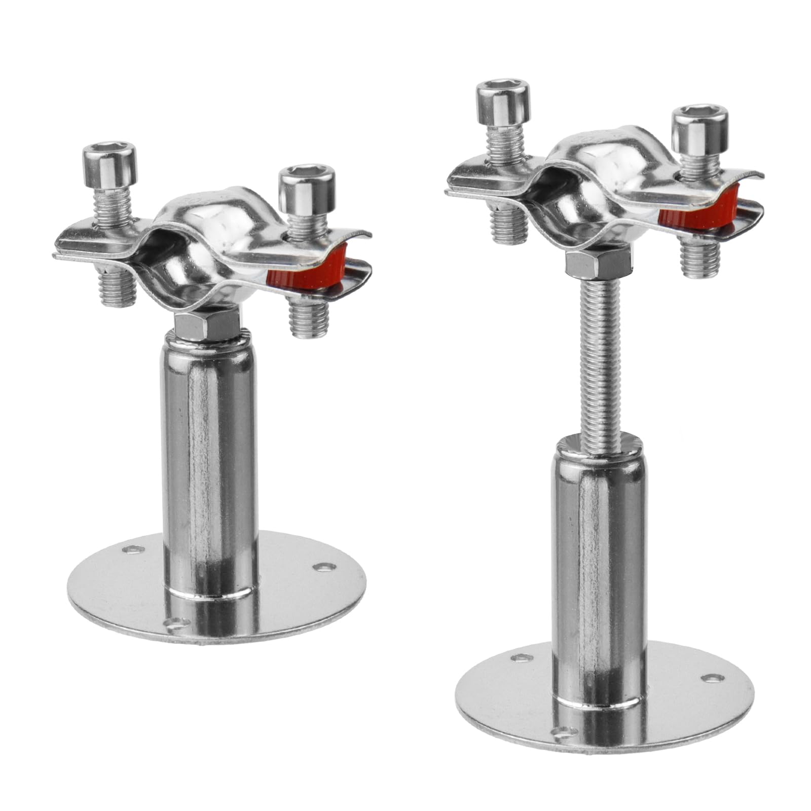 Meprotal Pipe Clamp Hanger Wall Mount Pipe Hanger Bracket Stainless Steel Adjustable Pipe Bracket Clamp,pack of 2