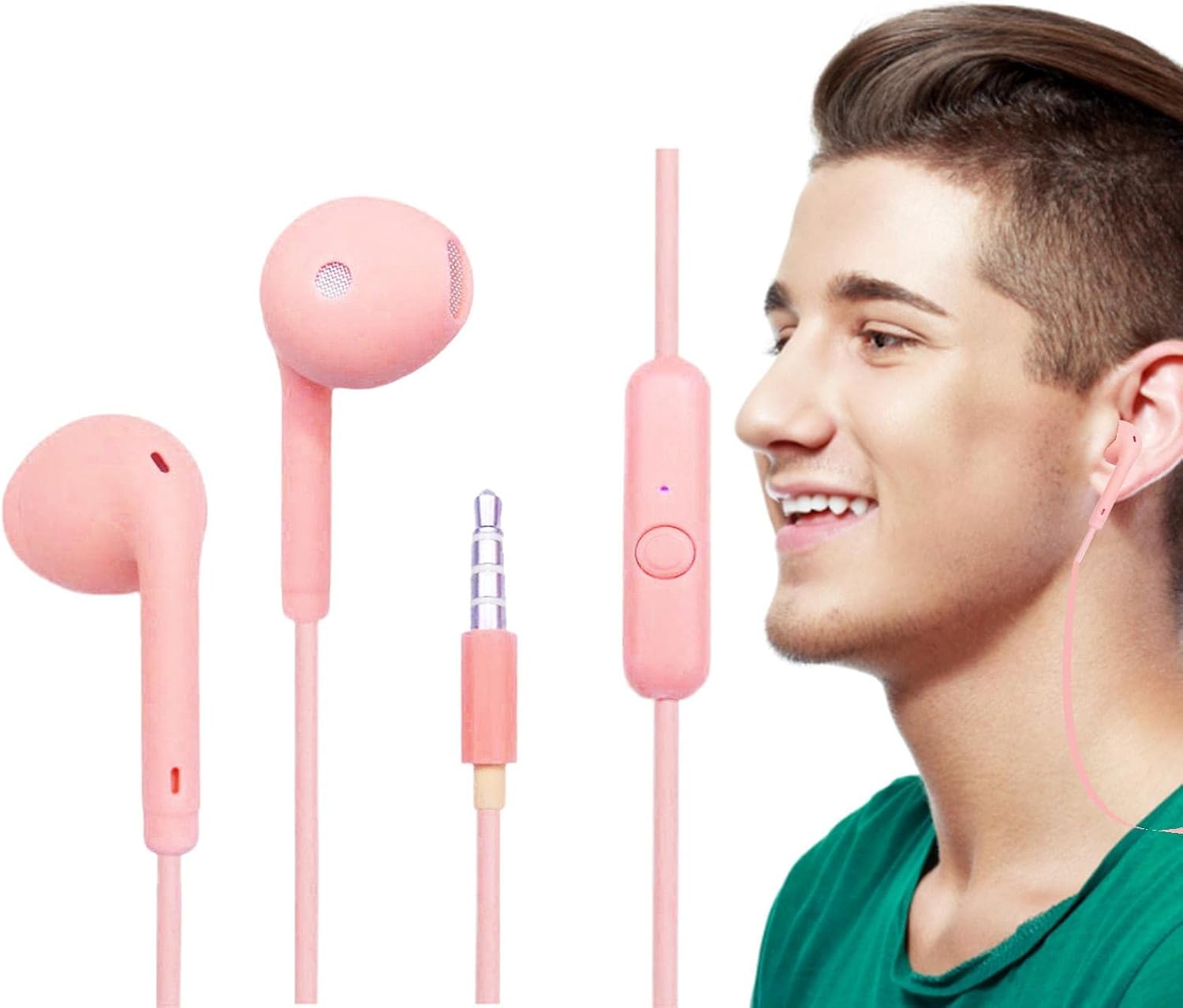 Wired Ear Buds with Mic 3.5mm Wired in Ear Headphone with