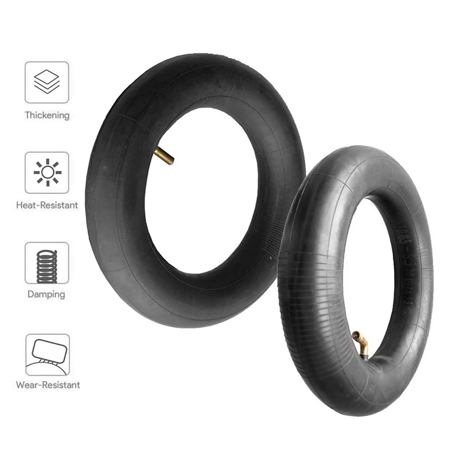 Inner Tube Replacement, 10 inch 70/65-6.5 10x2.70-6.5 Thicken Inner Tube Black For Electric Scooter Balance Car (Straight Mouth) - Image 3