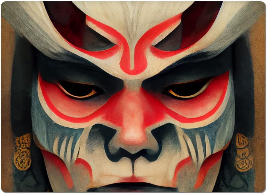 Oni Warrior Fantasy Art Car Magnet 2 PCS - Japanese Car Magnet - Graphic Sticker