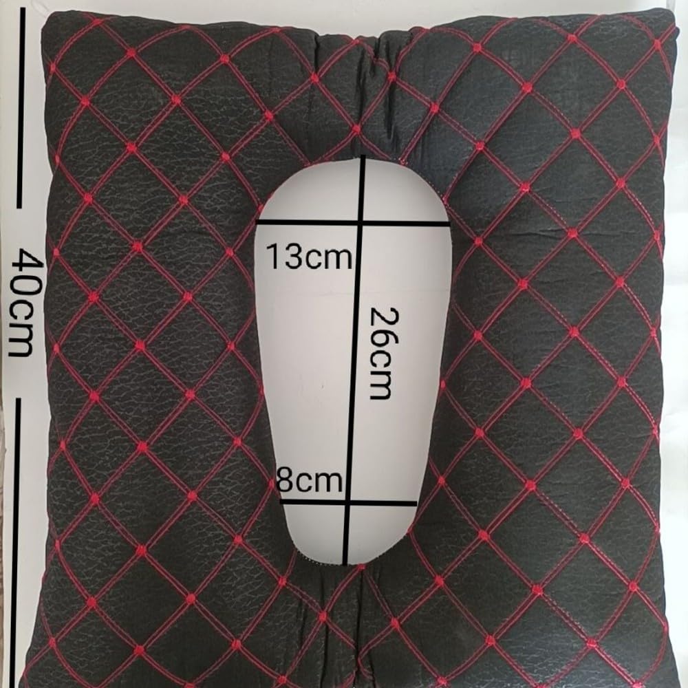 Genérico Cojín De Asiento De Inodoro para Personas Mayores, Cojín Antiescaras para Silla De Ruedas, Algodón Grueso Transpirable con Alivio De Presión, PU Impermeable Antideslizante Fijo