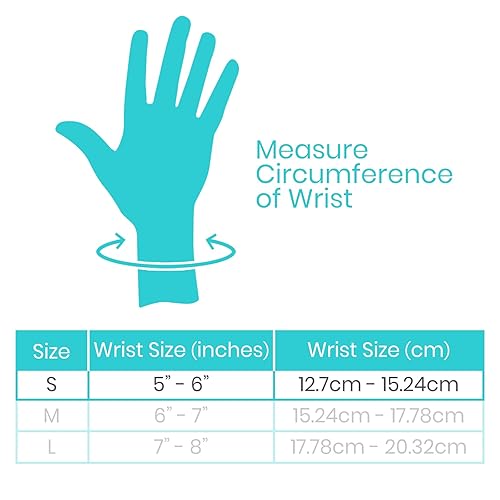 Miniatura 5 de Vive Muñequeras de compresión para mujeres y hombres (par)  Pulsera de soporte elástica para alivio del dolor y circulación  Soporte de muñeca para