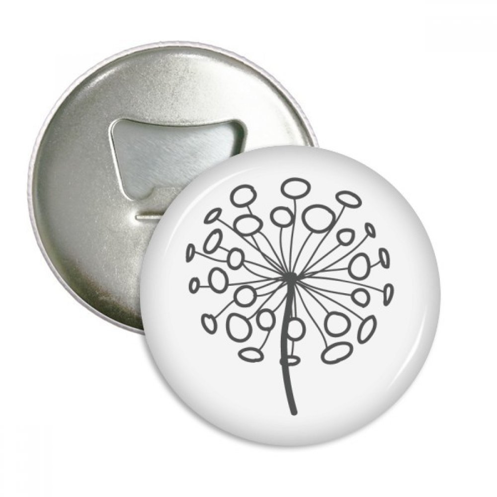 Décapsuleur Aimant Pissenlit Fleur Aimanté Badge Frigo Rond
