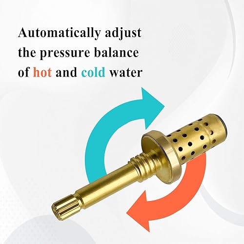 Miniatura 4 de Ebrmeiwo Conjunto de husillo de control de flujo TA-10, reemplace el husillo del cartucho, latón