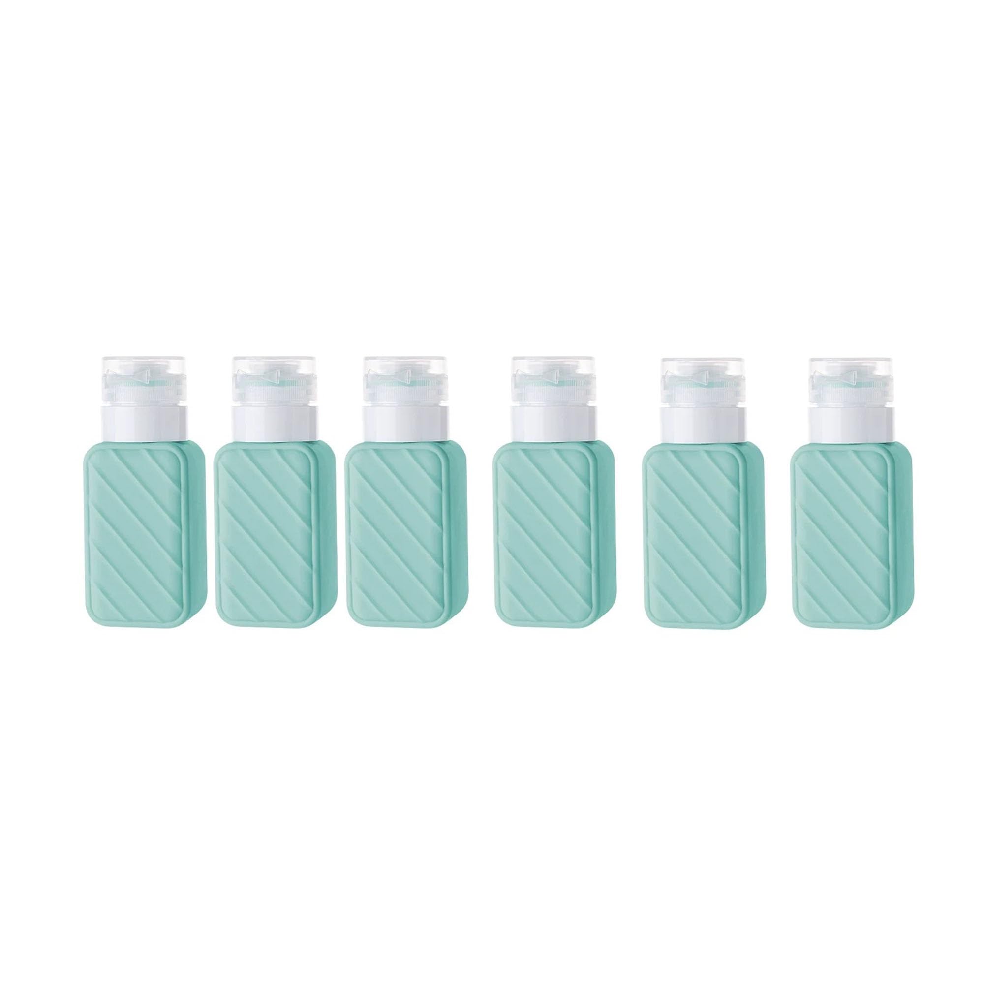 Zlthraustic Green100mlx6 Silicone Squeeze Empty Bottle, Lotion Bottle, Can Be Filled With Lotion