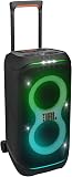 JBL PartyBox Stage 320 Portable Bluetooth Party Speaker with Wheels and Telescopic Handle, Pro Sound, Splashproof Design, Light Show, AI Sound Boost, 18-Hour Playtime, Black, EU Plug (Type C) - 1