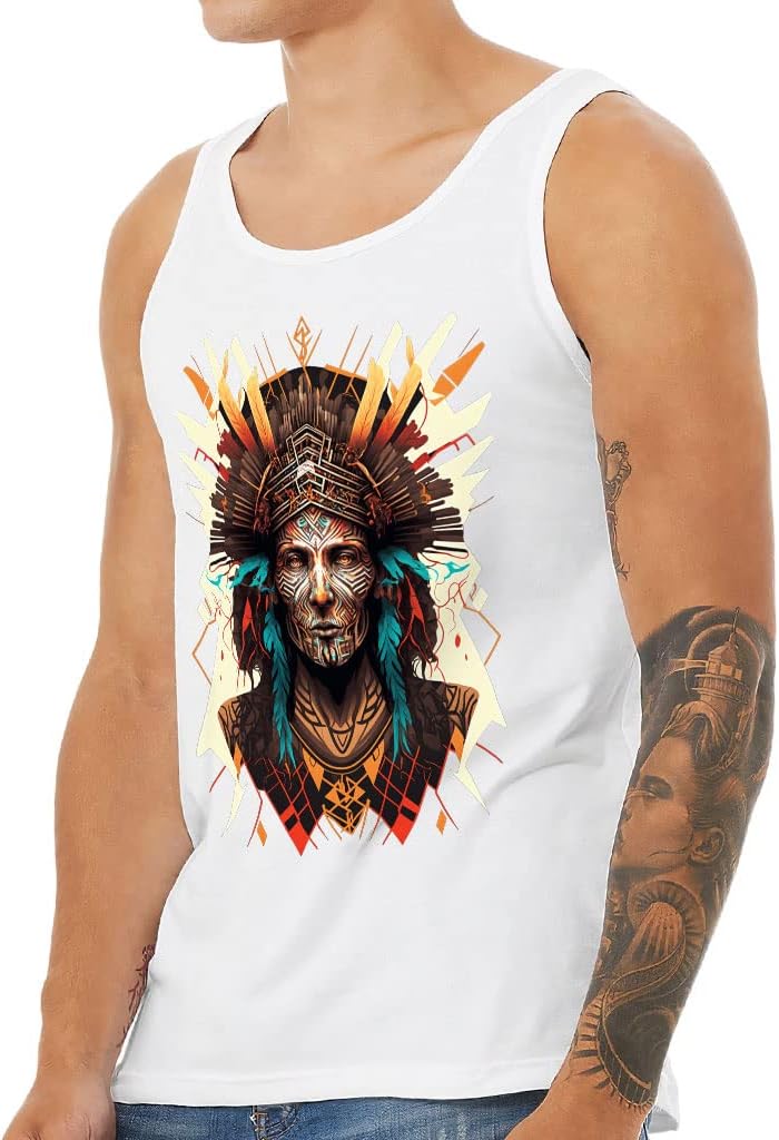 Shaman Graphic Tank - Art Workout Tank - Fantasy Jersey Tank