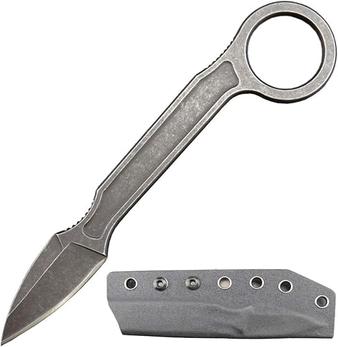 Ccanku C1134 - Cuchillo de hoja fija, hoja D2 + mango de acero inoxidable para supervivencia, cuchillo de utilidad para acampar al aire libre con