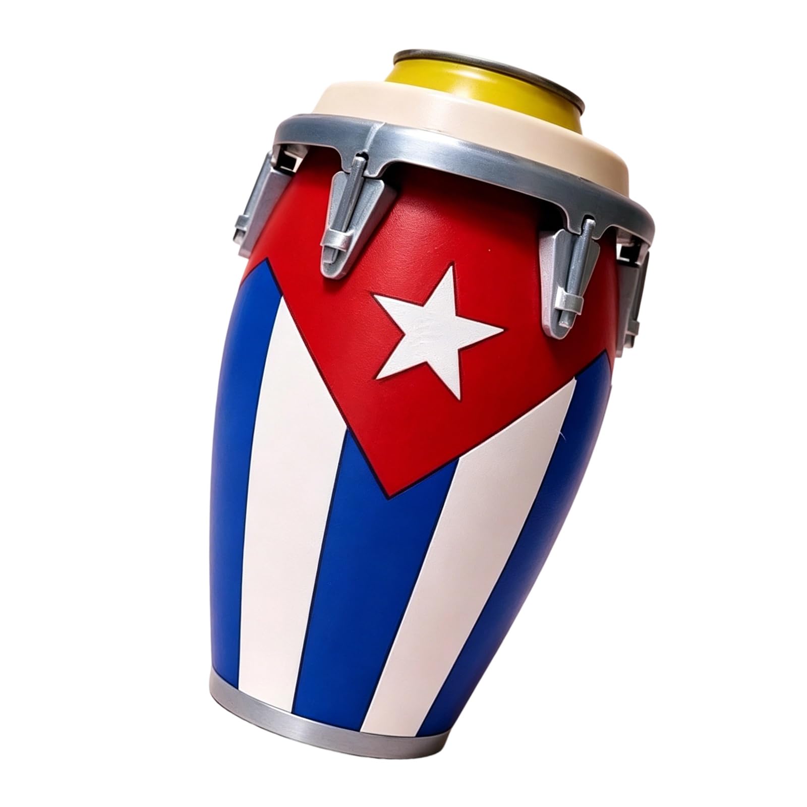 Piceioep Proof Can Sleeve Slip Proof Grip Holder for Can Modeled After Traditional Latin Drum Instrument Drum Molded Beverage Cover